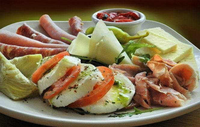 Party trays and salad for catering from Palumbo Pizza Mechanicsburg